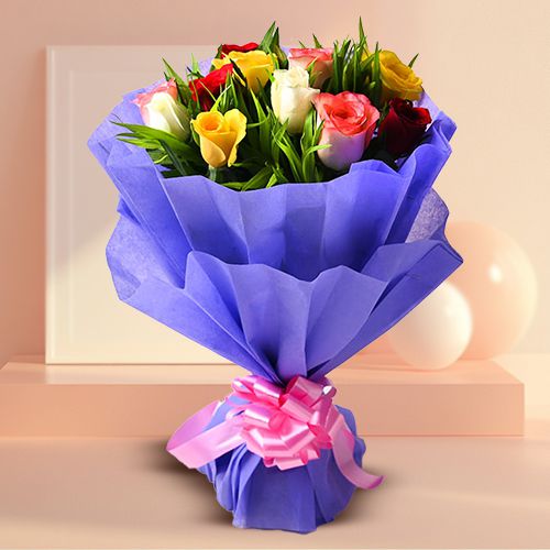 Vibrant Mixed Roses Bouquet