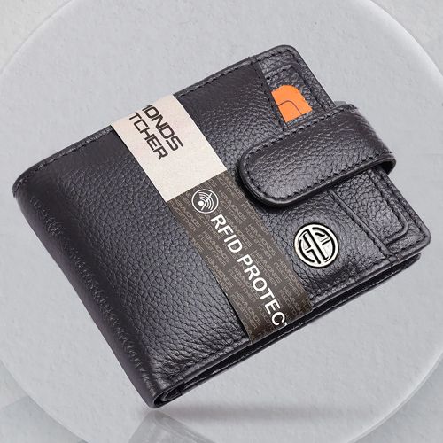 Trendy RFID Protected Leather Mens Wallet