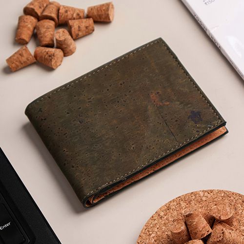 Exclusive Eco Friendly Kakapo Bifold Cork Wallet