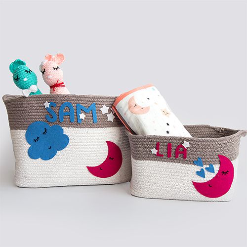 Stylish Cotton Rope Baskets Set