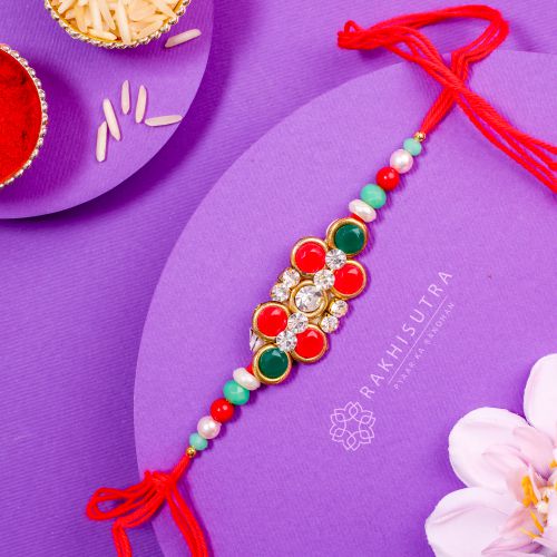 Attractive Stone Studded Rakhi