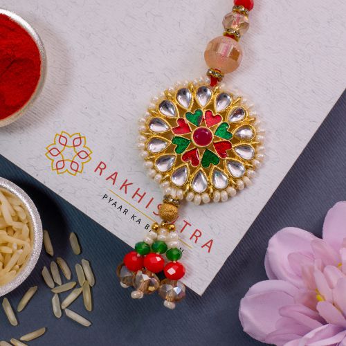 Exclusive Kundan Lumba Rakhi