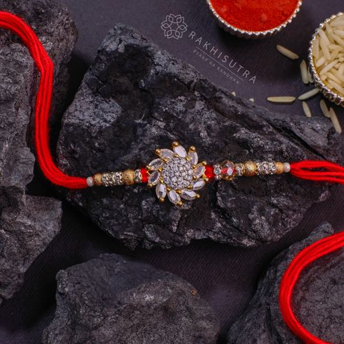 Charming Premium Amarican Diamond Rakhi Gift